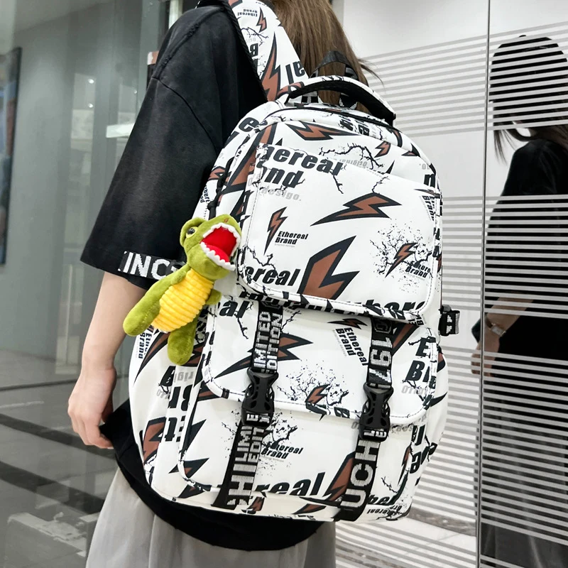 Grafikdruck Multi-Taschen Rucksack Karnz