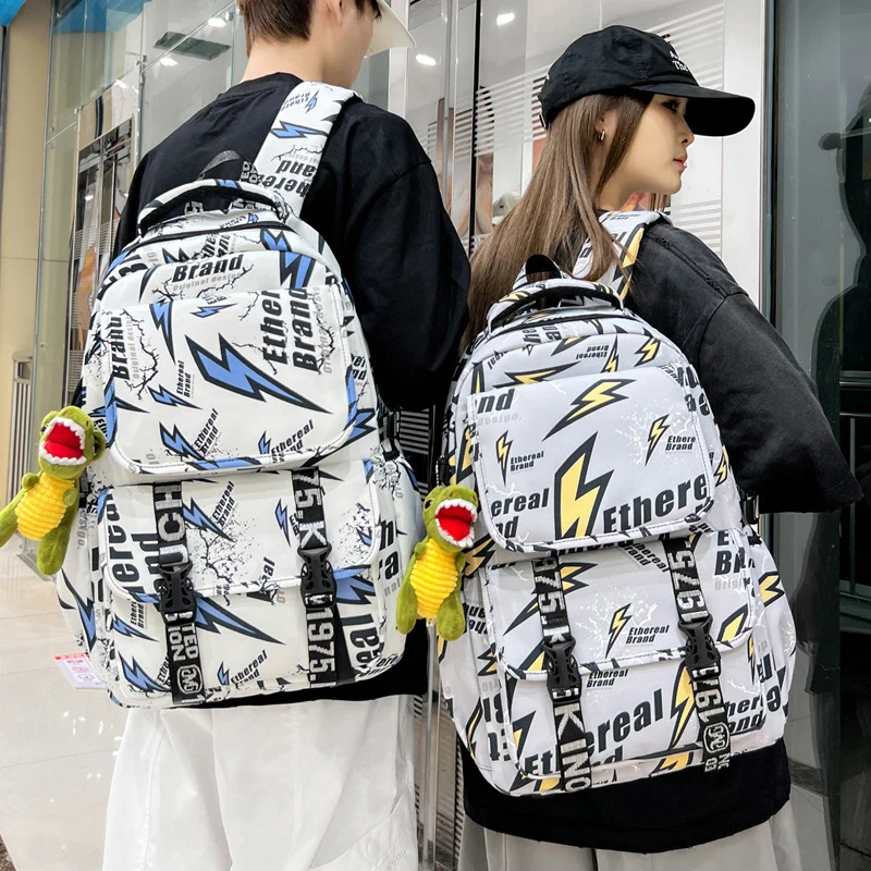 Grafikdruck Multi-Taschen Rucksack Karnz