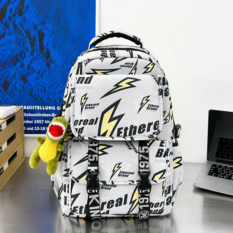 Grafikdruck Multi-Taschen Rucksack Karnz