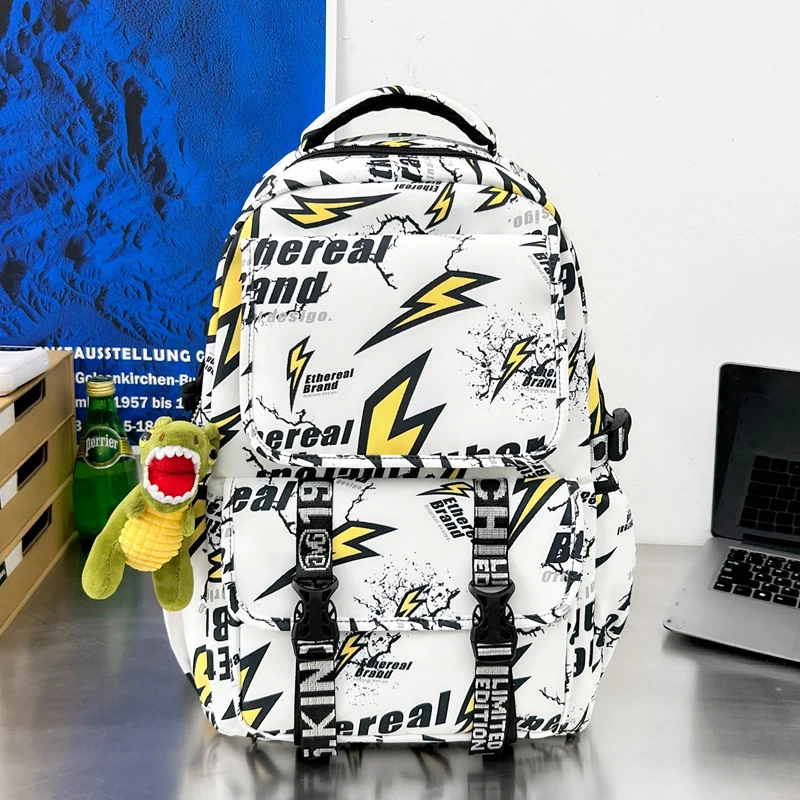 Grafikdruck Multi-Taschen Rucksack Karnz