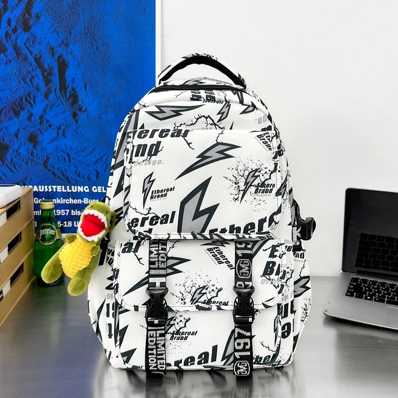 Grafikdruck Multi-Taschen Rucksack Karnz