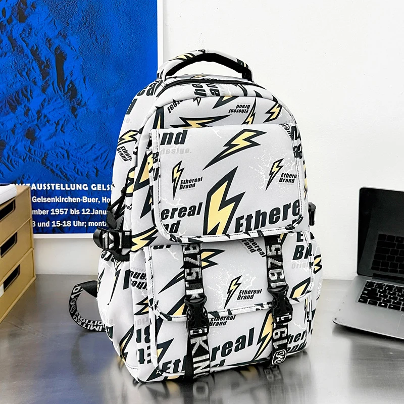 Grafikdruck Multi-Taschen Rucksack Karnz