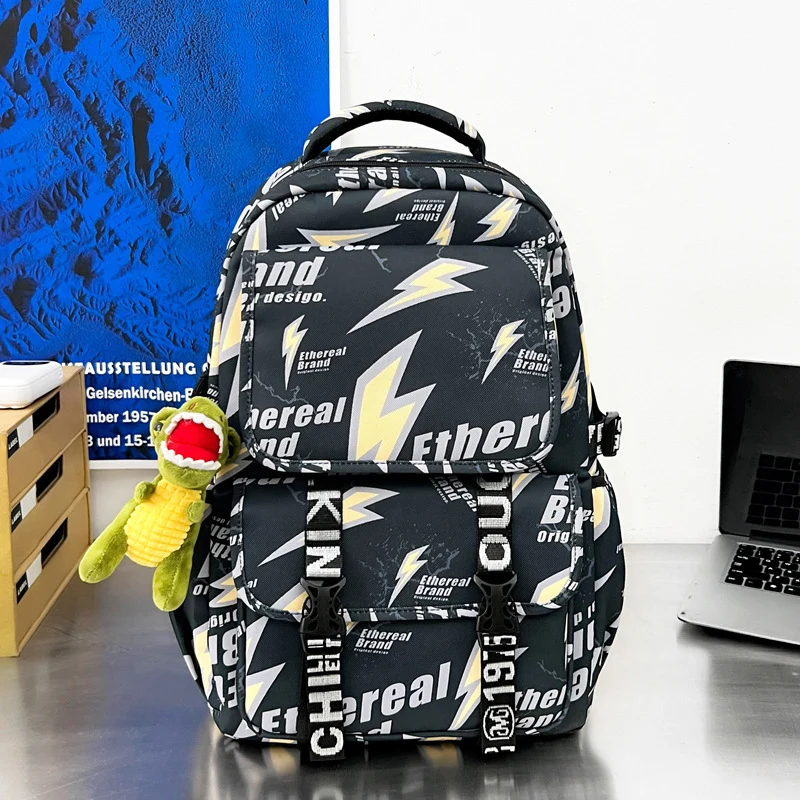 Grafikdruck Multi-Taschen Rucksack Karnz