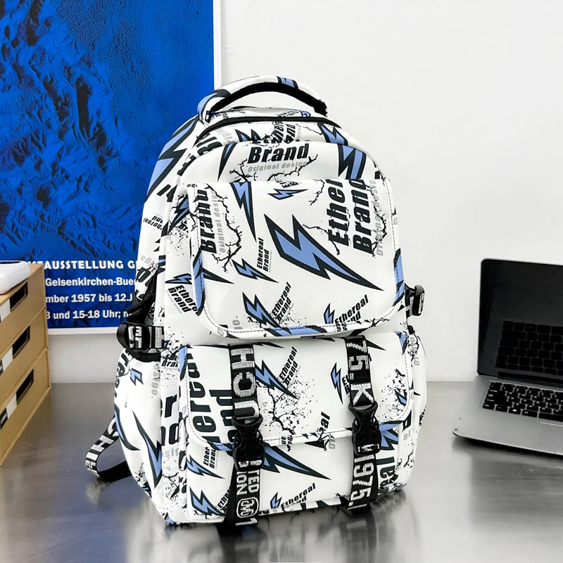 Grafikdruck Multi-Taschen Rucksack Karnz