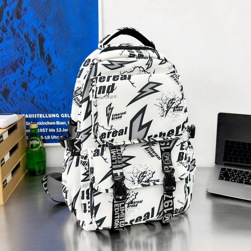 Grafikdruck Multi-Taschen Rucksack Karnz