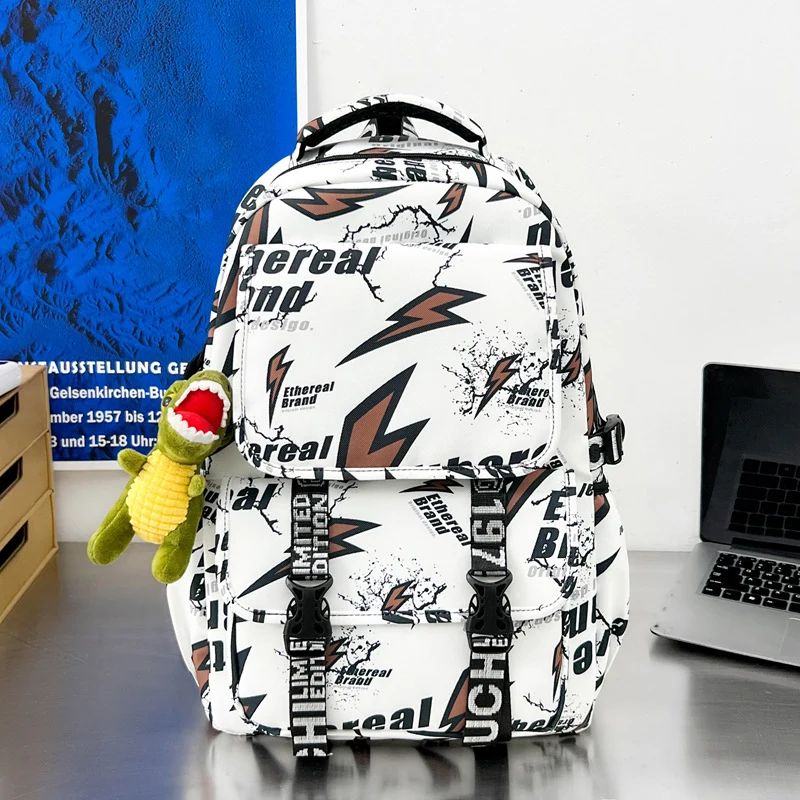 Grafikdruck Multi-Taschen Rucksack Karnz