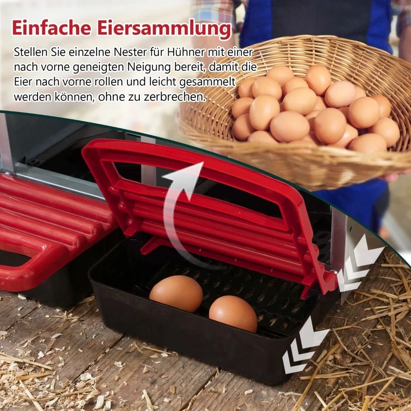 3er Legenest Hühnernest Brutnest Legebox für Hühner