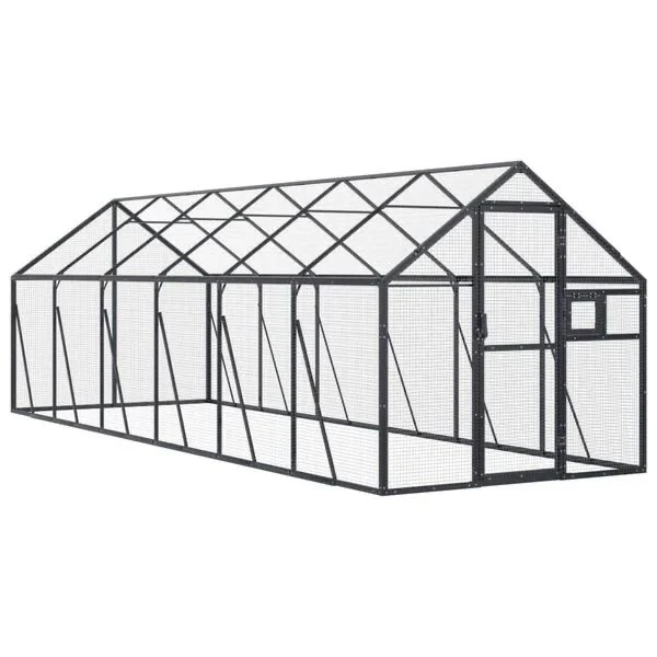Voliere 6x1,79m Vogelhaus zu Vogelvoliere Gehege Stall Garten