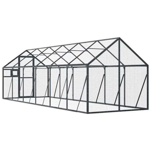 Voliere 6x1,79m Vogelhaus zu Vogelvoliere Gehege Stall Garten