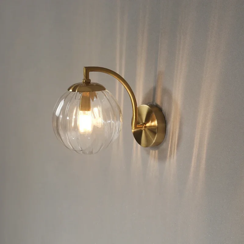 Skanto | Moderne LED-Wandleuchte aus farbigem Glas, Nordische minimalistische Wohnzimmer-Schlafzimmer-Wandleuchte, Esszimmer-Küchen-Innenbeleuchtung