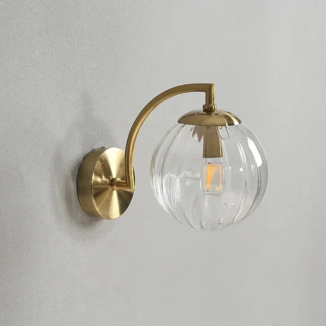 Skanto | Moderne LED-Wandleuchte aus farbigem Glas, Nordische minimalistische Wohnzimmer-Schlafzimmer-Wandleuchte, Esszimmer-Küchen-Innenbeleuchtung