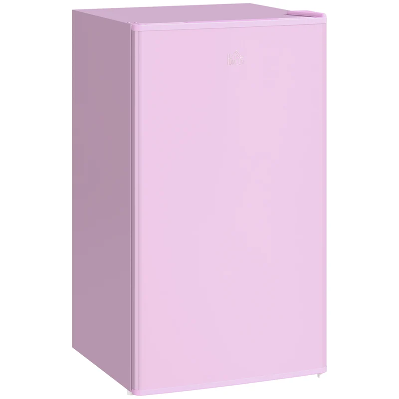 3.2 Cu.Ft Mini Fridge with Freezer, Adjustable Thermostat, Shelf & Reversible Door, Pink