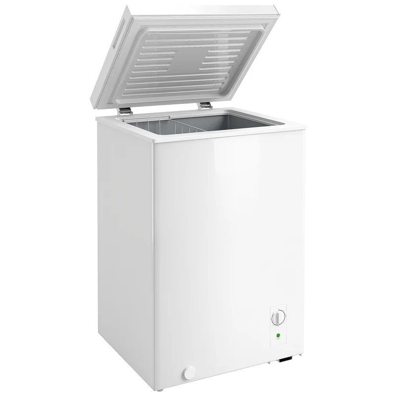 3.5 Cu.Ft Quiet Compact Chest Freezer with 5-Level Temp Control, White