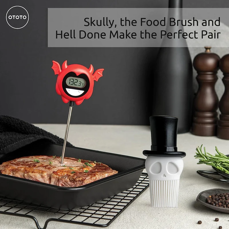 Get your steaks hell done every time with this devilish meat thermometer.