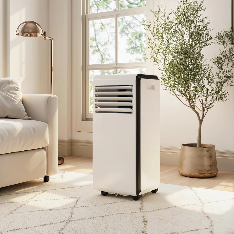 9000 BTU 4-in-1 Portable AC, Energy Efficient & Quiet Cooling for Room up to 28 m2