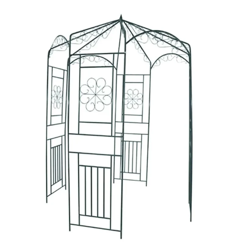 Rosenpavillon Metall Rosenbogen Eisenpavillon Rankhilfe 250cm