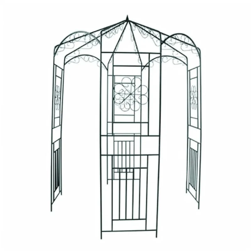 Rosenpavillon Metall Rosenbogen Eisenpavillon Rankhilfe 250cm