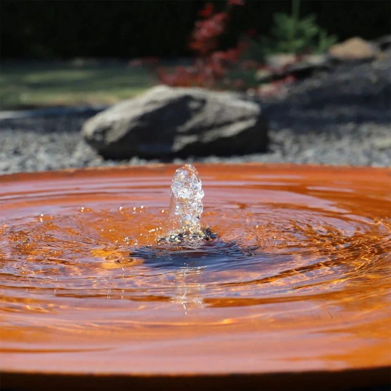 Design Springbrunnen Edelrost Wasserschale Ø 120cm LED Brunnen