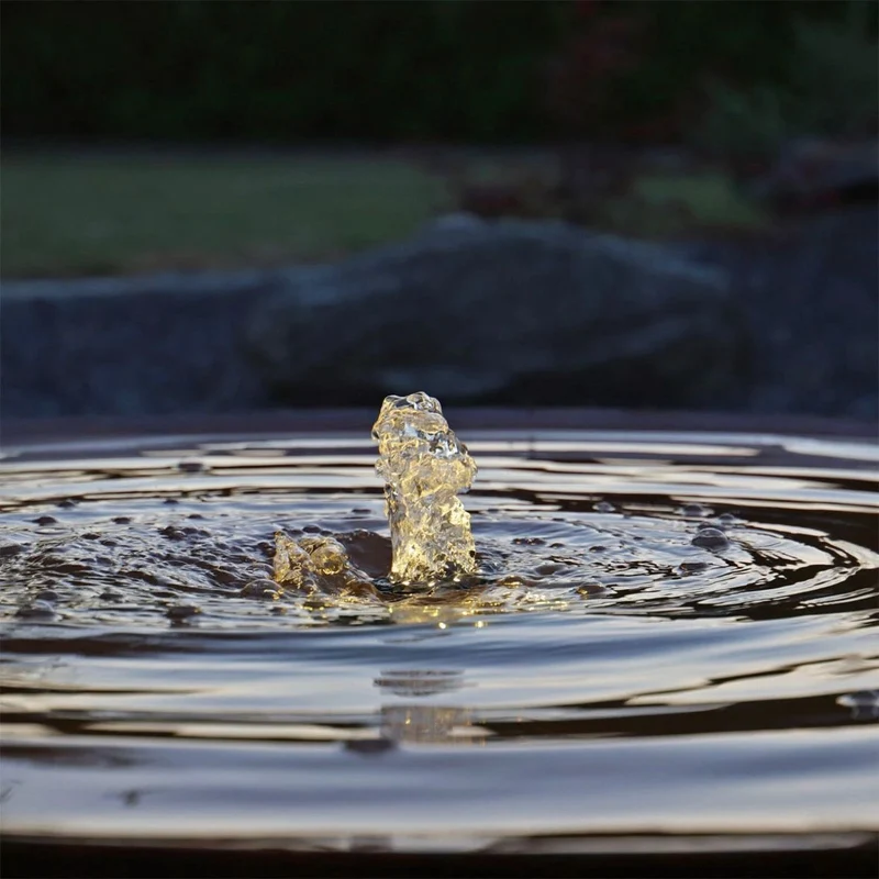 Design Springbrunnen Edelrost Wasserschale Ø 120cm LED Brunnen
