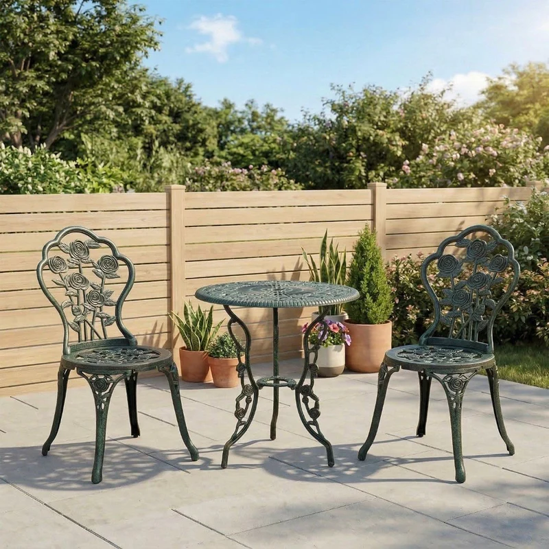 3tlg Bistroset Balkonset Gartenmöbel Balkonmöbel Gussalu Garten