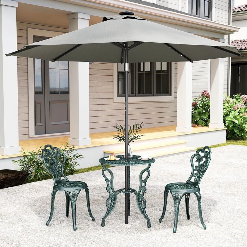 3tlg Bistroset Balkonset Gartenmöbel Balkonmöbel Gussalu Garten