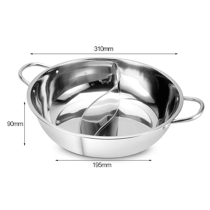 Skanto | Hot Pot mit zwei Fächern aus Edelstahl