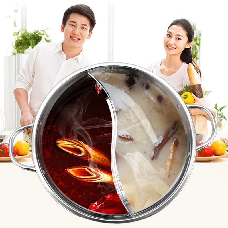 Skanto | Hot Pot mit zwei Fächern aus Edelstahl