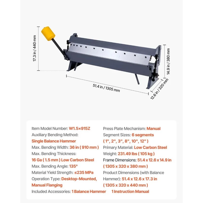 Schwenkbiegemaschine 910mm Kantbank 0-135°Biegemaschine