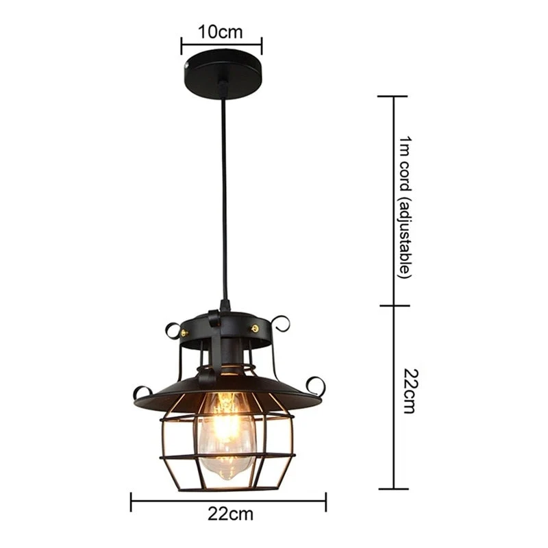 Skanto | Retro Antike Industrielle Deckenlampe