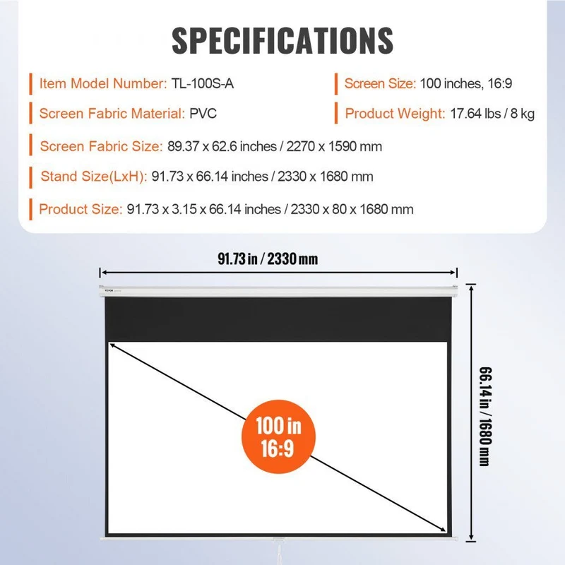 Projektionsleinwand 254cm Leinwand 16:9 Heimkino WM Fußball