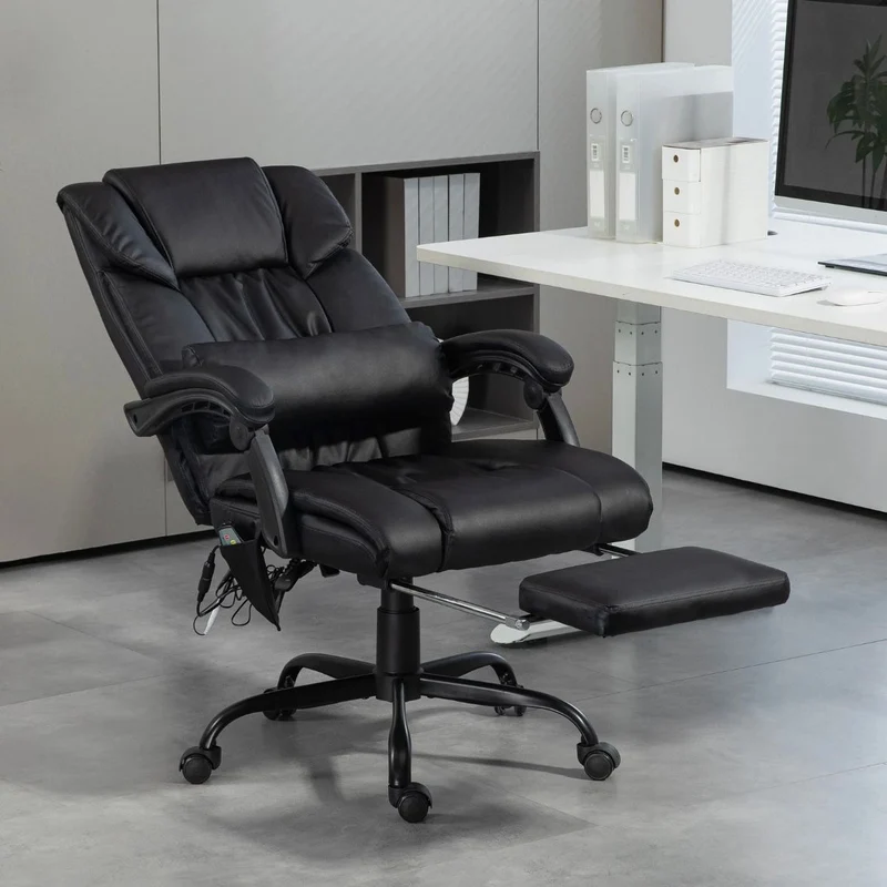 Vinsetto Bürostuhl Ergonomisch Massagefunktion Fußstütze Sessel