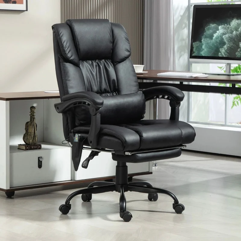 Vinsetto Bürostuhl Ergonomisch Massagefunktion Fußstütze Sessel
