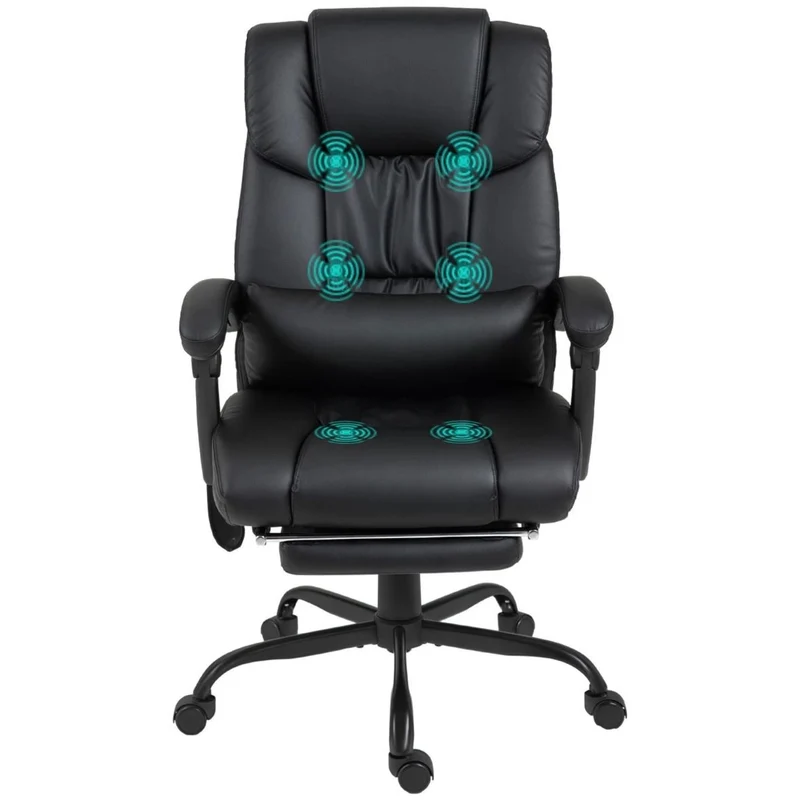 Vinsetto Bürostuhl Ergonomisch Massagefunktion Fußstütze Sessel