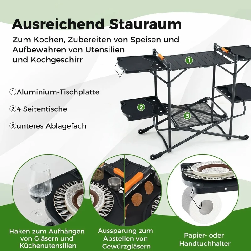 Campingküche Campingtisch Tisch Camping Tischplatte Tragetasche