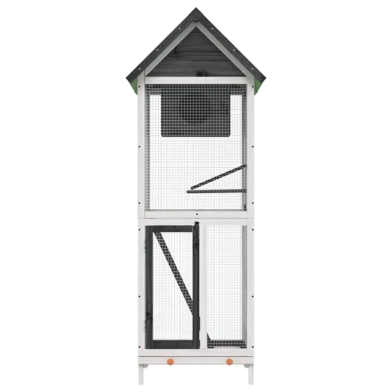 Vogelkäfig Voliere Kiefernholz Vogelkäfig 60x58,5x160cm Käfig