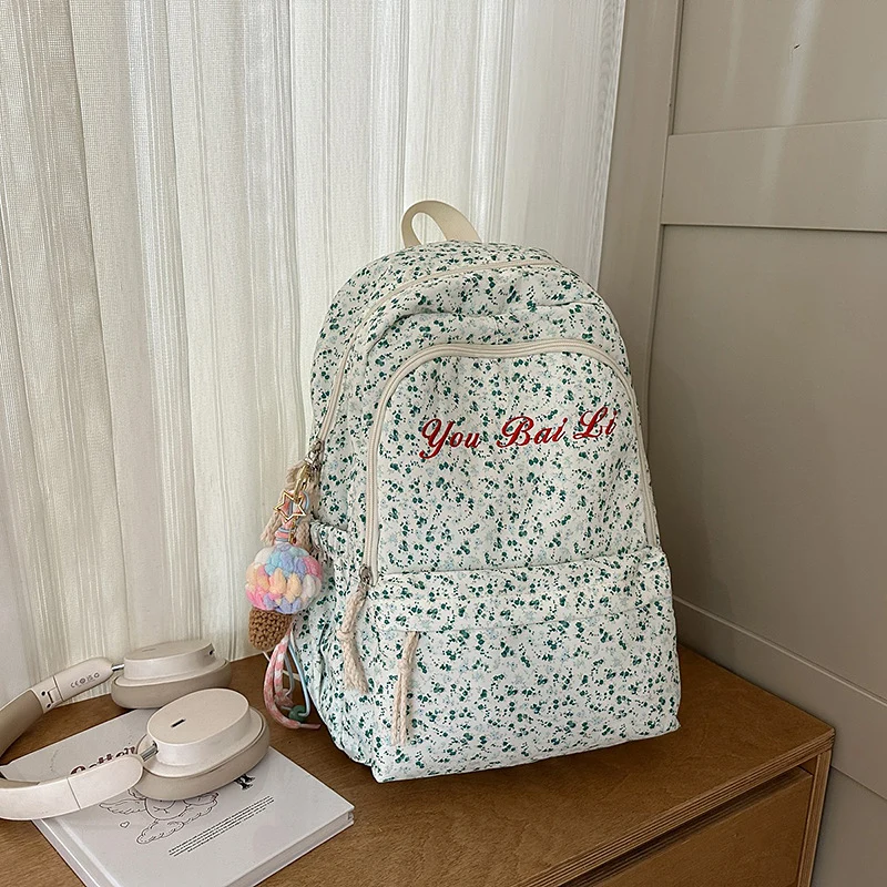 Florales Print Freizeit Rucksack Karnz