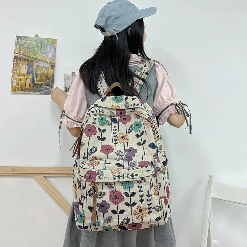 Blumenmuster Rucksack Karnz