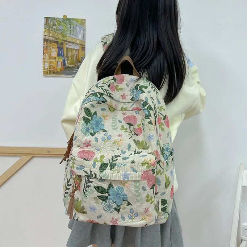 Blumenmuster Rucksack Karnz