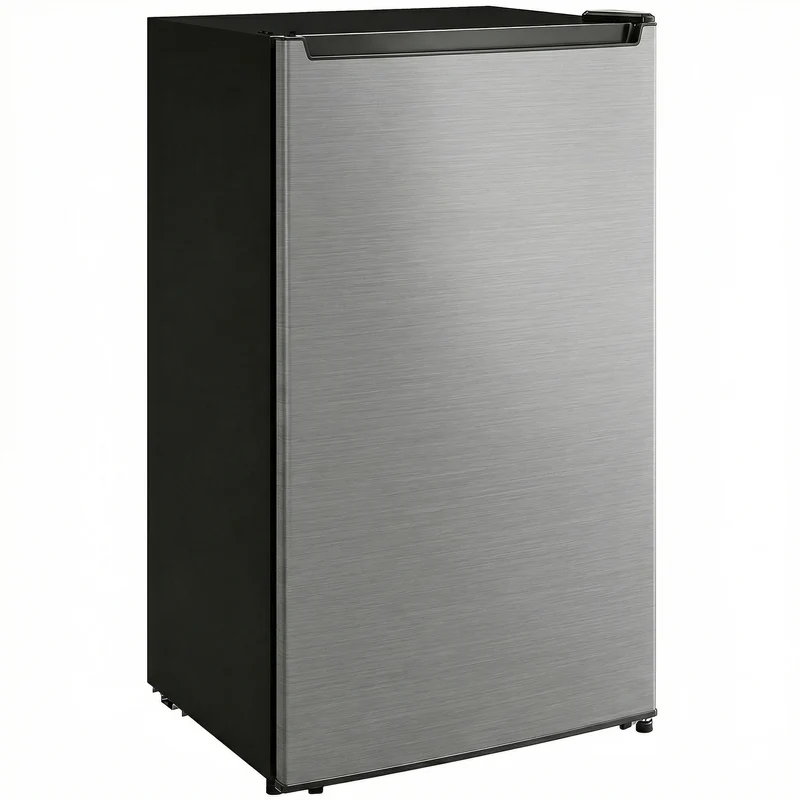 2.1 cu ft Mini Freezer with Removable Shelf & Adjustable Temp for Dorms, Silver