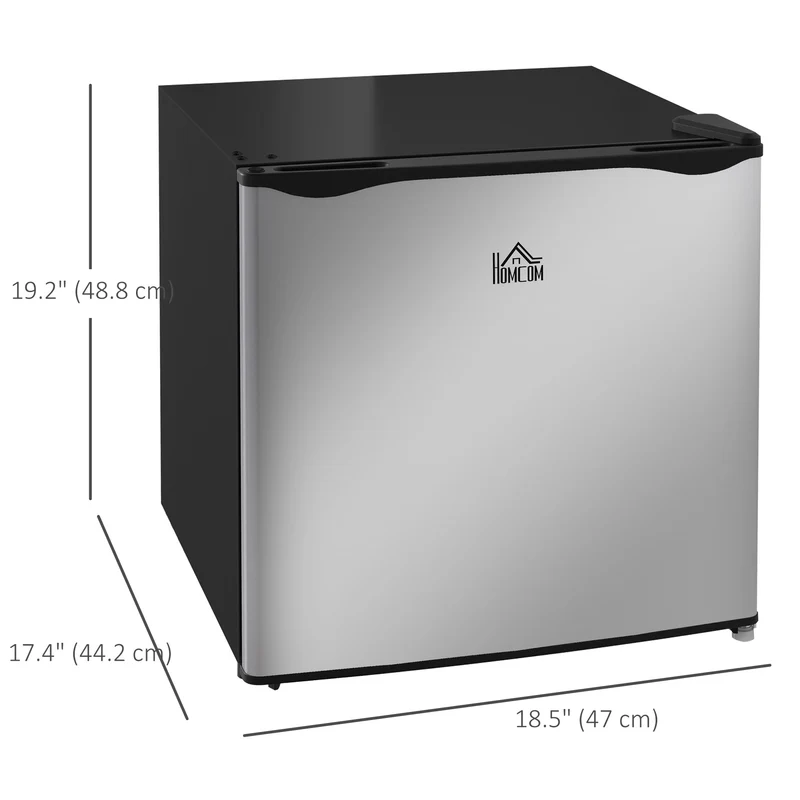 1.1 Cubic Feet Mini Freezer with Reversible Door, Removable Shelf, Adjustable Temperature, Silver