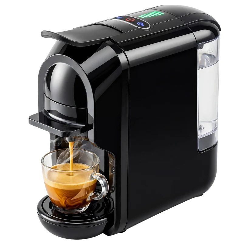 Multifunctional 3-in-1 Espresso & Coffee Capsule Machine for Home Office, Black