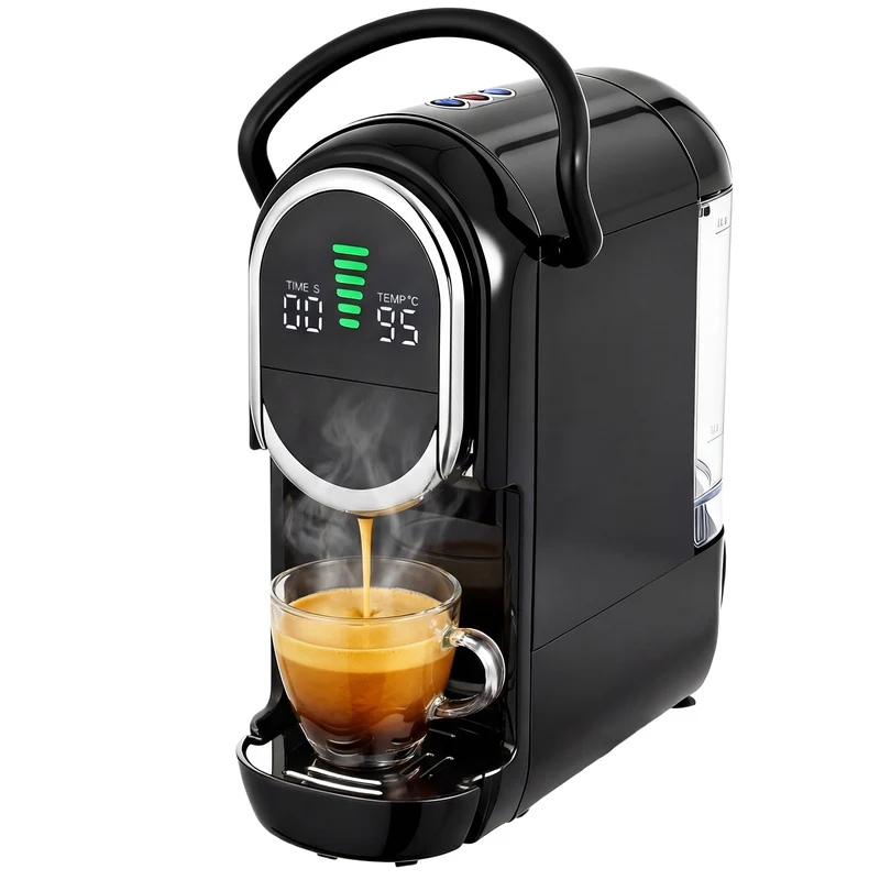 Pod Coffee Machine Pro 3-in-1 Espresso & Coffee Maker with Fast Heating, Black