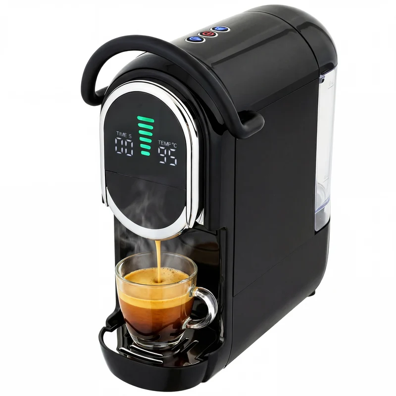 Pod Coffee Machine Pro 3-in-1 Espresso & Coffee Maker with Fast Heating, Black