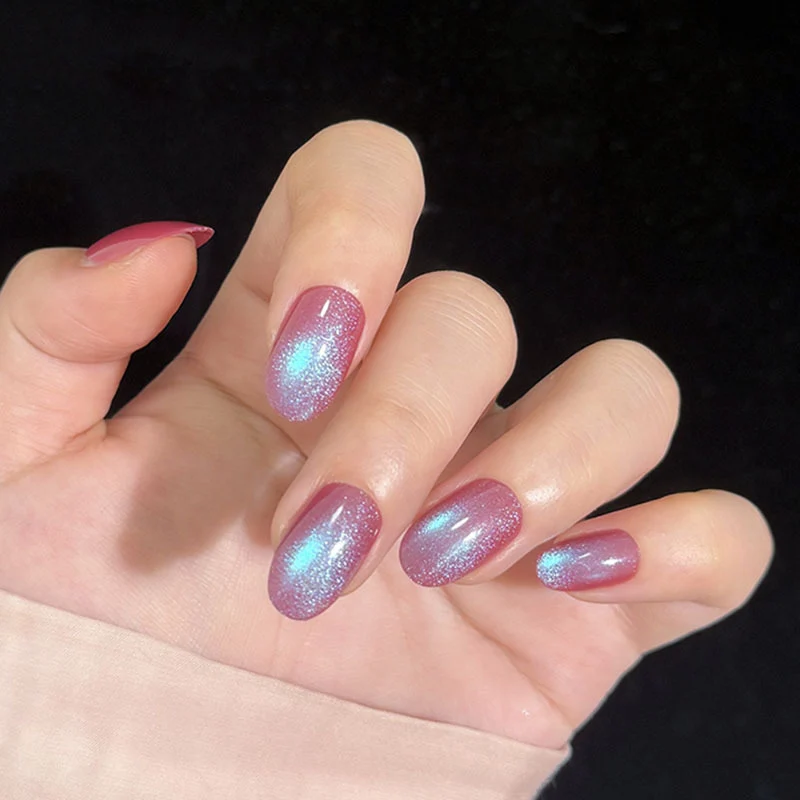 Funkelnde Ombre Press-On Nägel