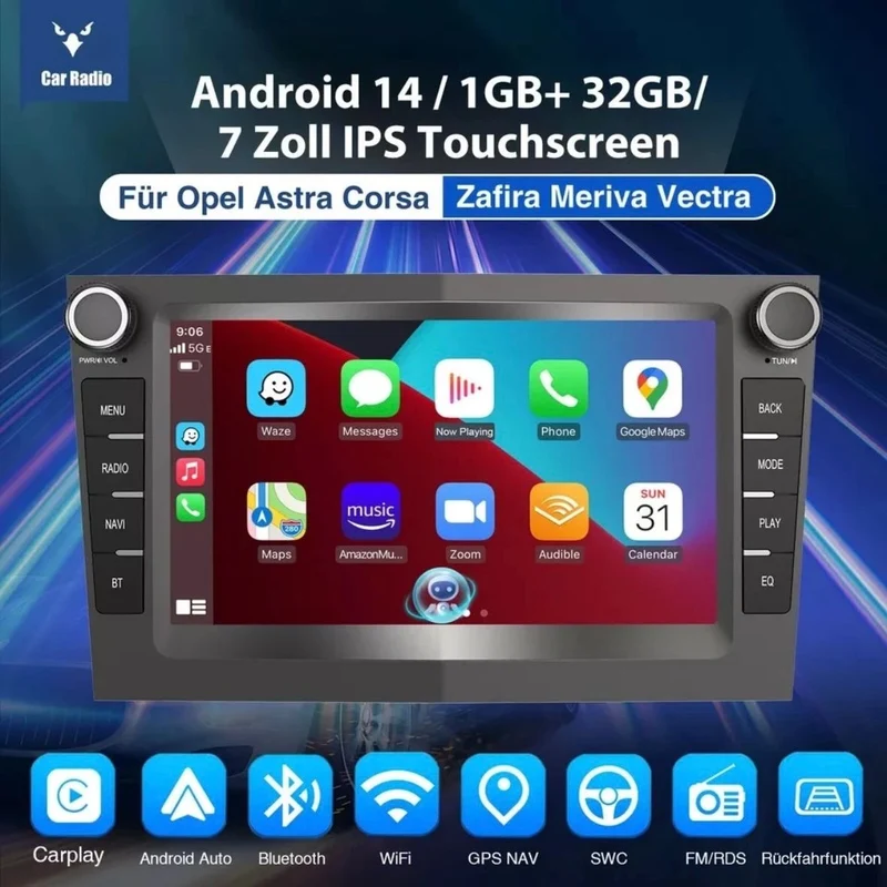 Android Autoradio Für Opel Meriva A Astra H Corsa CarPlay GPS RDS 32G