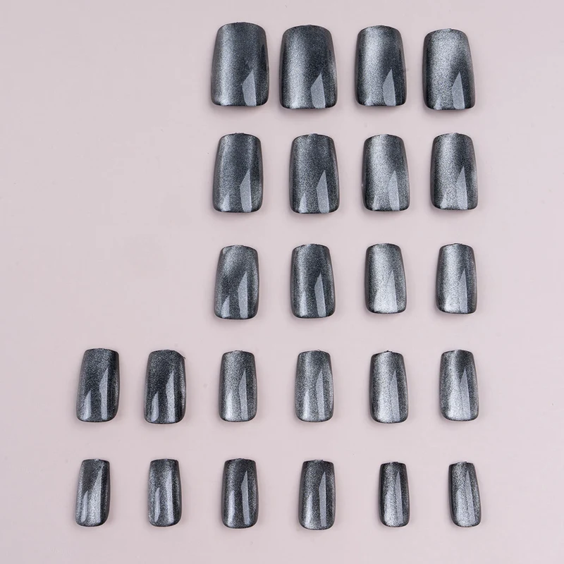 Press-On Nagelset mit Metallic-Finish