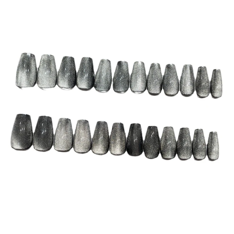 Press-On Nagelset mit Metallic-Finish