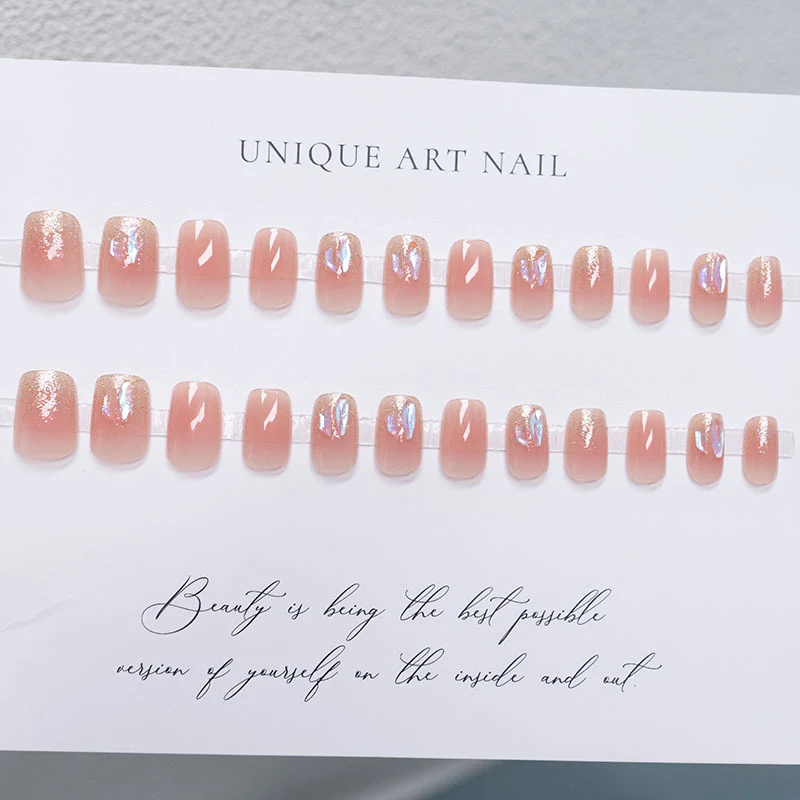 Press-On Nagelset mit glitzernden Akzenten