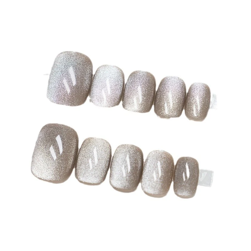 Press-On Nagelset mit Glitter-Finish
