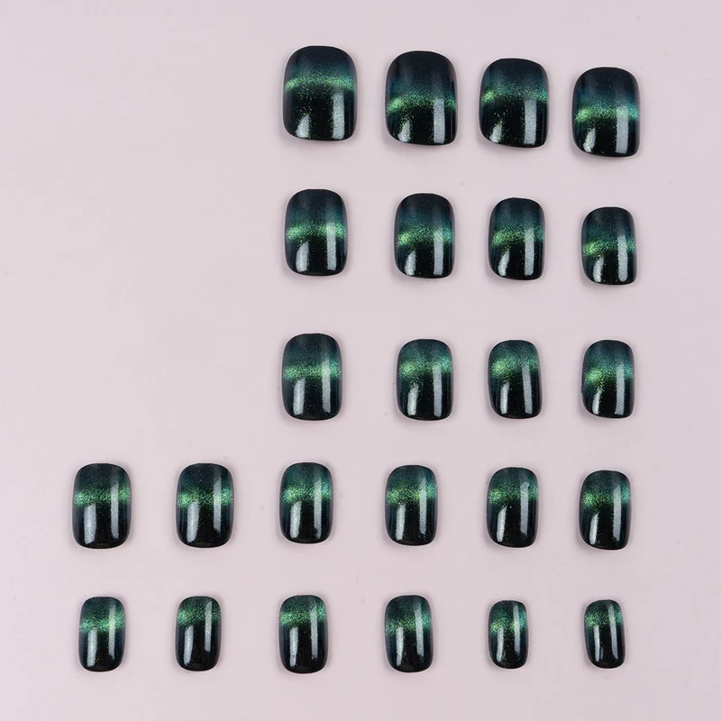 Press-On Nagelkunst Set mit glänzendem Verlaufsdesign